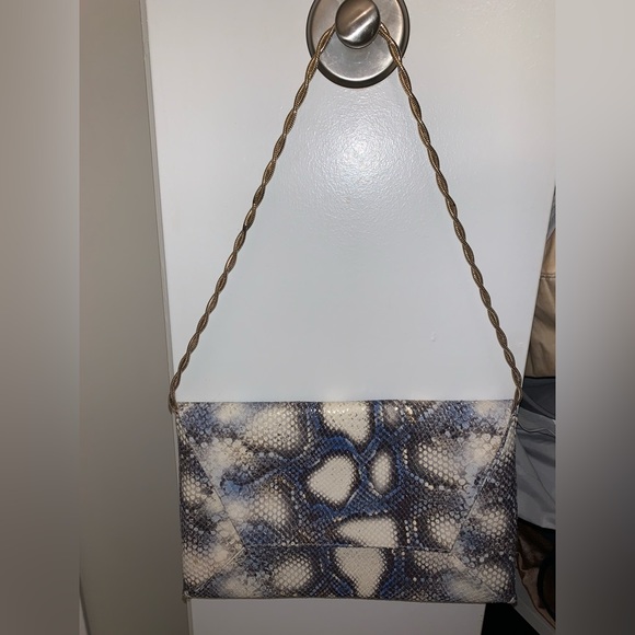 Stuart Weitzman Snakeskin Clutch Shoulder Purse - Picture 3 of 4